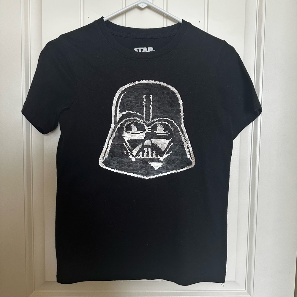 Star Wars-Dark Side Sequins Reversible Kid's Tshirt/Size L (Youth)
